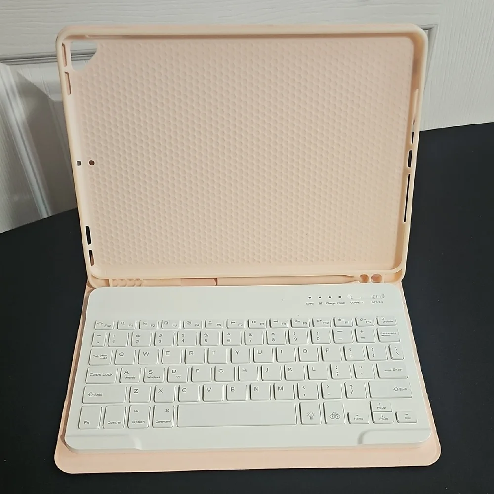 Bluetooth Keyboard with Pink Case for ipad 9th generation